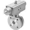 Ball valve Series: VZBC Stainless steel/PTFE Pneumatic operated Single acting PN40 Flange DN15